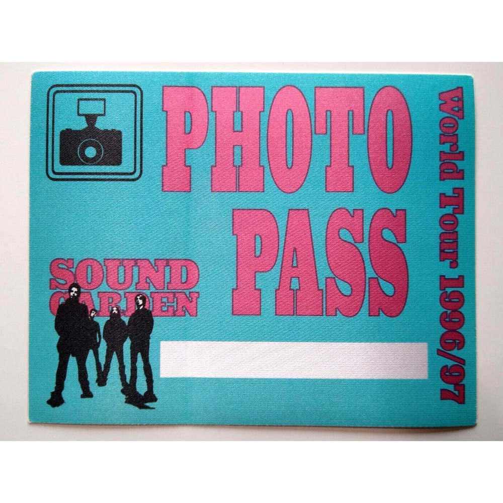 Soundgarden Backstage Pass Original 1996 Rock Grunge Metal Music Concert Band
